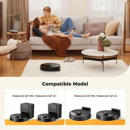 PromoHome 24-delig accessoireset voor Roborock Q7 L5+, Q7 M5+, Q7 L5 PLUS, Q7 M5 PLUS Stofzuiger Accessoireset, 2 Hoofdborstels, 6 Zijborstels, 4 HEPA-filters, 4 Dweilen — thumbnail 5