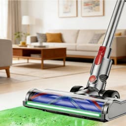 Borstelkop Compatibel Met Dyson - Vervangende Motorkop - Stofzuigerborstelkop Met Led-Verlichting - Geschikt Voor Dyson V7/V8/V10/V11/V15 — thumbnail 2