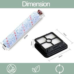 5-delige borstelrolvervangingsset geschikt voor Bissell Crosswave-filters 17132 en 2225N-serie Bissell Crosswave-reinigingsaccessoires — thumbnail 4
