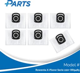 Rowenta X-Plorer Serie 220+ RR9485 Stofzakken (6 Stuks, Plus.Parts® alternatief voor ZR200540) — thumbnail 1
