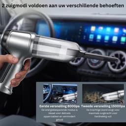 MKSS® Handstofzuiger Draadloos - Auto Stofzuiger - Kruimeldief Snoerloos - Kruimelzuiger - Zilver — thumbnail 5