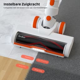 REDKEY® Steelstofzuiger - Steelstofzuiger Draadloos - Steelstofzuigers - Steelstofzuiger Zonder Zak Op Accu - Stofzuiger Draadloos - Stofzuiger Robot - Steelstofzuiger Met Snoer - Steelstofzuiger Wit — thumbnail 5