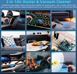 Equivera Elektrische Stofblazer - Zuig- En Blaasfunctie - Luchtblazer - Stofverwijderaar - Compact En Draagbaar - Thuis- En Autoreiniging — thumbnail 3