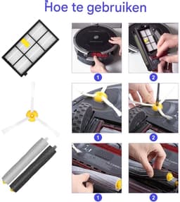 13 stuks Complete Onderhoudsset - geschikt voor de iRobot Roomba 800 en 900 Serie - Vervangende onderdelen Geschikt voor 805 860 870 871 880 890 960 985 accessoires — thumbnail 3