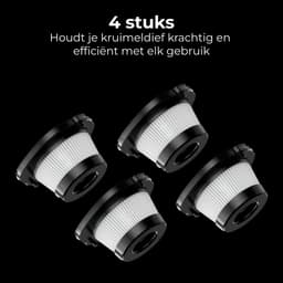 HEPA filter set - 4 stuks - Zedar S500 kruimelzuiger — thumbnail 3