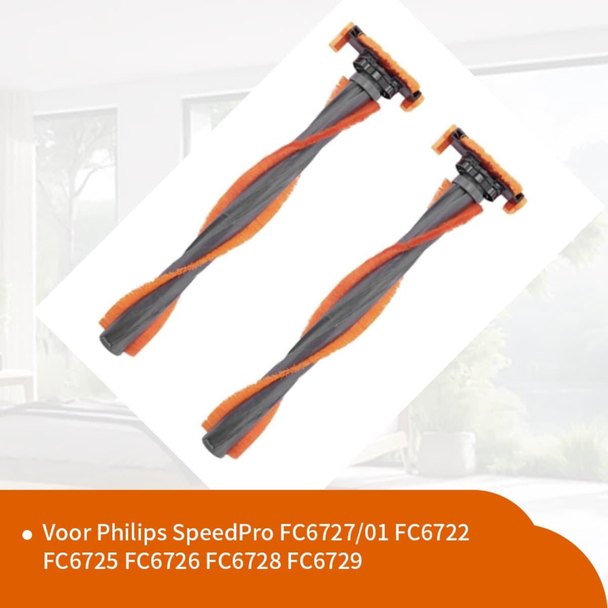Replacements® - Borstels geschikt voor Philips Speedpro - 2 stuks - FC6721 t/m FC6729 - vervangt onderdeel CP1913/01 — afbeelding 1