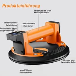 Elektrische Glas- en Tegelzuiger met 270 kg Draagkracht en LCD-Display (Set van 2) — thumbnail 2