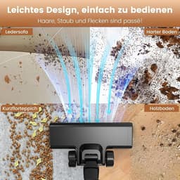 Stofzuiger Stok - Kleine stofzuiger - Snel schoonmaken - Krachtige zuigkracht - 1500 Gram - Zwart — thumbnail 4