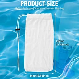 Zwembadstofzuiger Zakken - Filterzakken - Water Reinigen - Herbruikbaar Nylon - 10 Stuks - Zwart — thumbnail 3