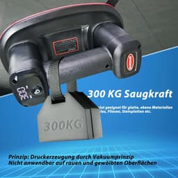 Accu Zuiglift - Vacuüm Tegellift - Materiaal Verplaatsen - Dubbele Motor Kracht - 300 kg Draagkracht - Zwart — thumbnail 1