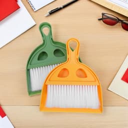 Stoffer en Bezem Set - Mini Bezem Tafel Bezem - Bureau Schoonmaken - Compact en Lichtgewicht — thumbnail 3