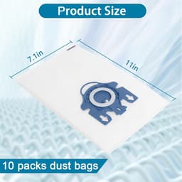 10x Stofzuigerzakken Geschikt Voor Miele GN - HyClean - Blauwe Flens - Geschikt Voor Miele Complete C2 C3 & Classic C1 - 5-Laags Microvezel - Voordeelverpakking — thumbnail 2