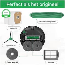 GELLDG 505 Combo Accessoires geschikt voor iRobot Roomba Plus 405/505/507/506 Kits - 24 stuks - Inclusief 2 rolborstels, 6 stofzakken, 6 dweilen, 4 filters en 6 zijborstels. — thumbnail 5
