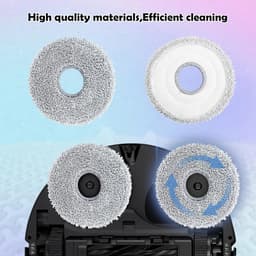 8 stuks - Dweilpads reserveonderdelen geschikt voor Dreame L10 Ultra/ L10S Pro / L10S Ultra Heat/ L10 Prime/ L20 L30 L40 L50 Ultra/ X30 X40 X50 UltraRobot dweildoeken - dweildoek - dweildoeken voor stoomreiniger — thumbnail 3