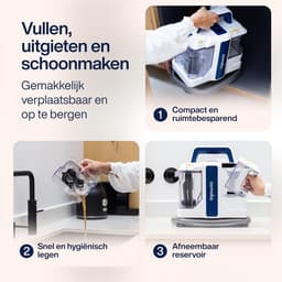 RFWR® Tapijtreiniger met krachtige motor en dubbele watertank, compact handapparaat voor tapijten en meubels — thumbnail 3