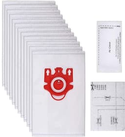 Geschikt voor Vervangende stofzak voor Miele HyClean 3D Efficiency FJM stofzuigers (onderdeelnummer 9917710) - Geschikt voor Miele stofzuigers met zak. Deze doos bevat 12 zakken — thumbnail 1