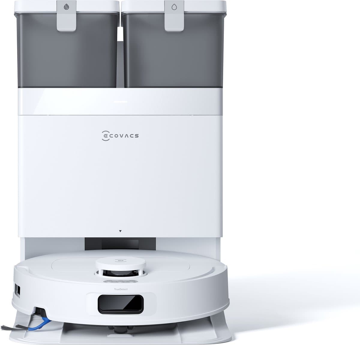 ECOVACS - DEEBOT T30C Gen 2 - Stofzuig en dweilrobot (Wit) - 25.000 Pa zuigkracht- Zelfreinigende Robotstofzuiger met Warmwater – Dweilsysteem - Automatisch Leegstation - Geschikt voor dierenharen — afbeelding 1