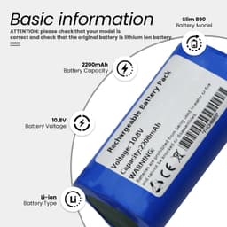 10.8V Vervangende Accu voor Cecotec Conga Slim Stofzuigers — thumbnail 5