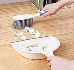 Smalle Bezem en Vuilnispan Set voor Efficiënt Schoonmaken — thumbnail 4