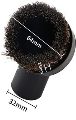 Universeel Stofzuiger Plumeau en aansluiting -25 mm lang paardenhaar-universele aansluiting Geschikt voor 25 mm/1", 32 mm/1-1/4, 35 mm/1-3/8 slang-Zacht en Hard-Stofzuiger Onderdelen — thumbnail 3