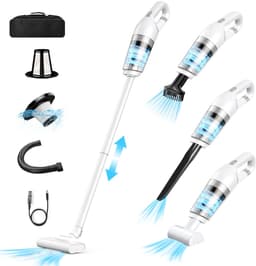 STILVORA Steelstofzuiger Steelstofzuiger - 4-in-1 Oplaadbare Stofzuiger Met 10000Pa Zuigkracht En Extra Groot 350 ml Reservoir - Multifunctioneel Voor Meerdere Scènes - ABS - Zwart — thumbnail 1