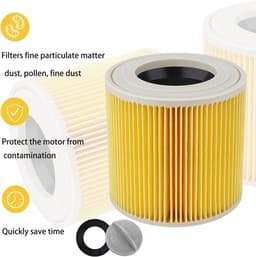 Dailygoods- Stofzuigerfilter Set van 3 - Vervanging voor originele filter - Compatibel met Kärcher WD3/WD2/WD1/MV3/MV2 - Geavanceerde filtratie - Betrouwbare oplossing voor optimale prestatie - Stofzuigeraccessoire — thumbnail 5