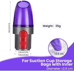 Deze stofzak is ontworpengeschikt voor Dyson stofzuigers en is geschikt voor stofzuigers, accessoires en zuigmonden. De maximale zuigmonddiageschikt voorer is 26 mm en de zak is geschikt voor de Dyson V7, V8, V10, V11, V15 en Gen5 serie stofzuigers. — thumbnail 2