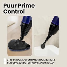 Verte Stoomdweil - 2-in-1 Stoomreiniger & Handstoomapparaat - 13 Accessoires - 1500 W - 400 ml - Opwarmtijd van 20 Seconden - Doodt 99,9% van de Bacteriën - Snoer van 7 m - Geschikt voor Alle Soorten Vloeren - Zonder Chemicaliën - Zwart — thumbnail 5