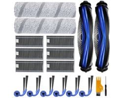 PromoHome 18-delige accessoireset voor Ecovacs Deebot X11 Omnicyclone, X11 PRO OMNI en X9 PRO OMNI stofzuiger - hoofdborstels, dweilrollen, HEPA-filters en zijborstels