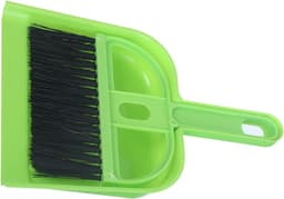 Miniatuur Veegset - Kleine Stoffer Blik - Bureau Schoonmaken - Ergonomische Grip - 43 Gram - Blauw Groen — thumbnail 4