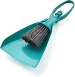 Mini-bezem veegschep - Kleine schoonmaker - Bureau opruimen - Compact en handig - Niet gespecificeerd - Blauw — thumbnail 1
