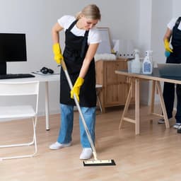 Stof- en borstelset - Stoffer en blik - Huishouden Schoonmaken - Met kamfilter - Lange steel - Meerkleurig — thumbnail 3