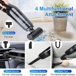 Draadloze Handstofzuiger 10.000 PA - Oplaadbaar - Krachtige zuigkracht - Ideaal voor auto en huis - m-winkel — thumbnail 2