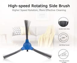 Zijborstel - Geschikt voor Eufy ROBOVAC 11S - MAX15C - 15C - MAX12 - 30 - 30C - 5C - G10 - G30 - Onderdelen Accessoires - vervanging - Reserveonderdelenset - 8 stuks — thumbnail 2