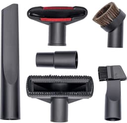 6 Stuks Stofzuiger Zuigmond Set - Universeel Opzetstuk - Reinigingsset voor stofzuigeraccessoires - Geschikt voor standaard slangonderdelen van 35 mm tot 32 mm - Voor Shark/Henry Hoover-accessoires - Zwart — thumbnail 1