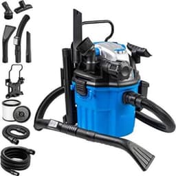 Tapijtreiniger - Tapijtwassers - Nat-Droogstofzuigers - Multifunctionele Stofzuiger - met Accessoires - Blaasfunctie - Stopcontact - voor Huis - Garage - Auto - Tapijt - 1500W - 18L - Blauw — thumbnail 1