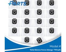 Tefal Silence Force Allergy+ TW7487 Stofzakken (18 Stuks, Plus.Parts® alternatief voor ZR200540)