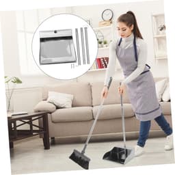 Metalen Stofblik - Vuilblik Stoffer - Comfortabel Schoonmaken - Ergonomisch Ontwerp Lange Steel - 80 x 24.5 x 21 cm — thumbnail 5