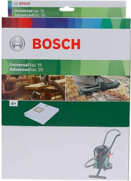 Bosch Accessories 4x vliesstofzuigerzakken - voor Bosch AdvancedVac 20 UniversalVac 15 - Wit — thumbnail 4