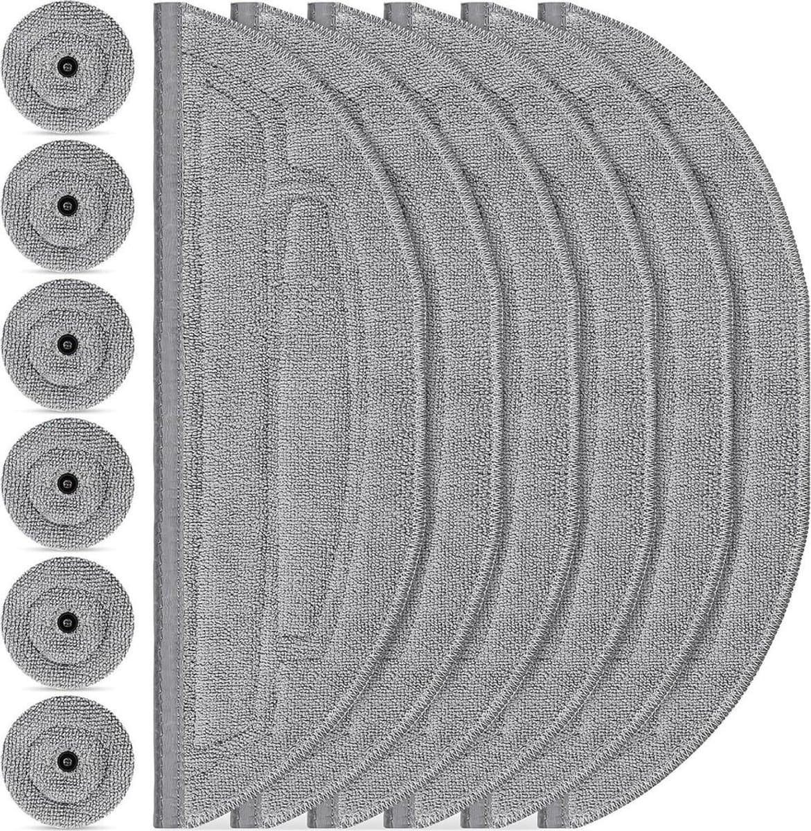 Geschikt voor De Roborock S8 MaxV Ultra robotstofzuiger, geschikt voor microvezel, wordt geleverd met een 12-delige dweilset, inclusief 6 dweilpads en 6 zijborstels, en is een accessoire voor het VibraRise 3.0 dweilsysteem, geschikt voor microvezel. — afbeelding 1
