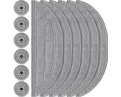 Geschikt voor De Roborock S8 MaxV Ultra robotstofzuiger, geschikt voor microvezel, wordt geleverd met een 12-delige dweilset, inclusief 6 dweilpads en 6 zijborstels, en is een accessoire voor het VibraRise 3.0 dweilsysteem, geschikt voor microvezel.