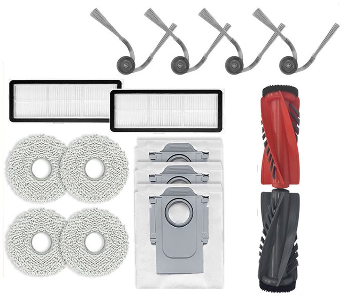 Roborock Q Revo Curv accessoirepakket - 1 hoofdborstel, 4 dweildoeken, 2 filters, 3 stofzakken, 4 zijborstels - Complete set voor efficiënte reiniging — afbeelding 1
