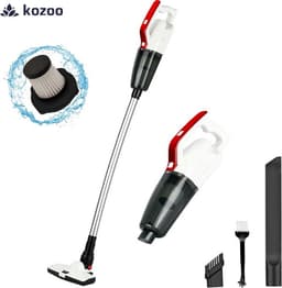 Kozoo Steelstofzuiger Draadloos - Zonder Zak - Op Accu - 4-in-1 - Vacuum Cleaner - Draadloze Stofzuiger - Inclusief Kruimeldief - Kruimelzuiger - HEPA Filter - 0,75L Stofbak - 3 Verschillende Opzetstukken - Rood/Wit — thumbnail 1