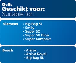 10x Dparts stofzuigerzakken en 1 filter geschikt voor Siemens Big Bag 3L en Bosch Arriva - type K - SI71 — thumbnail 3