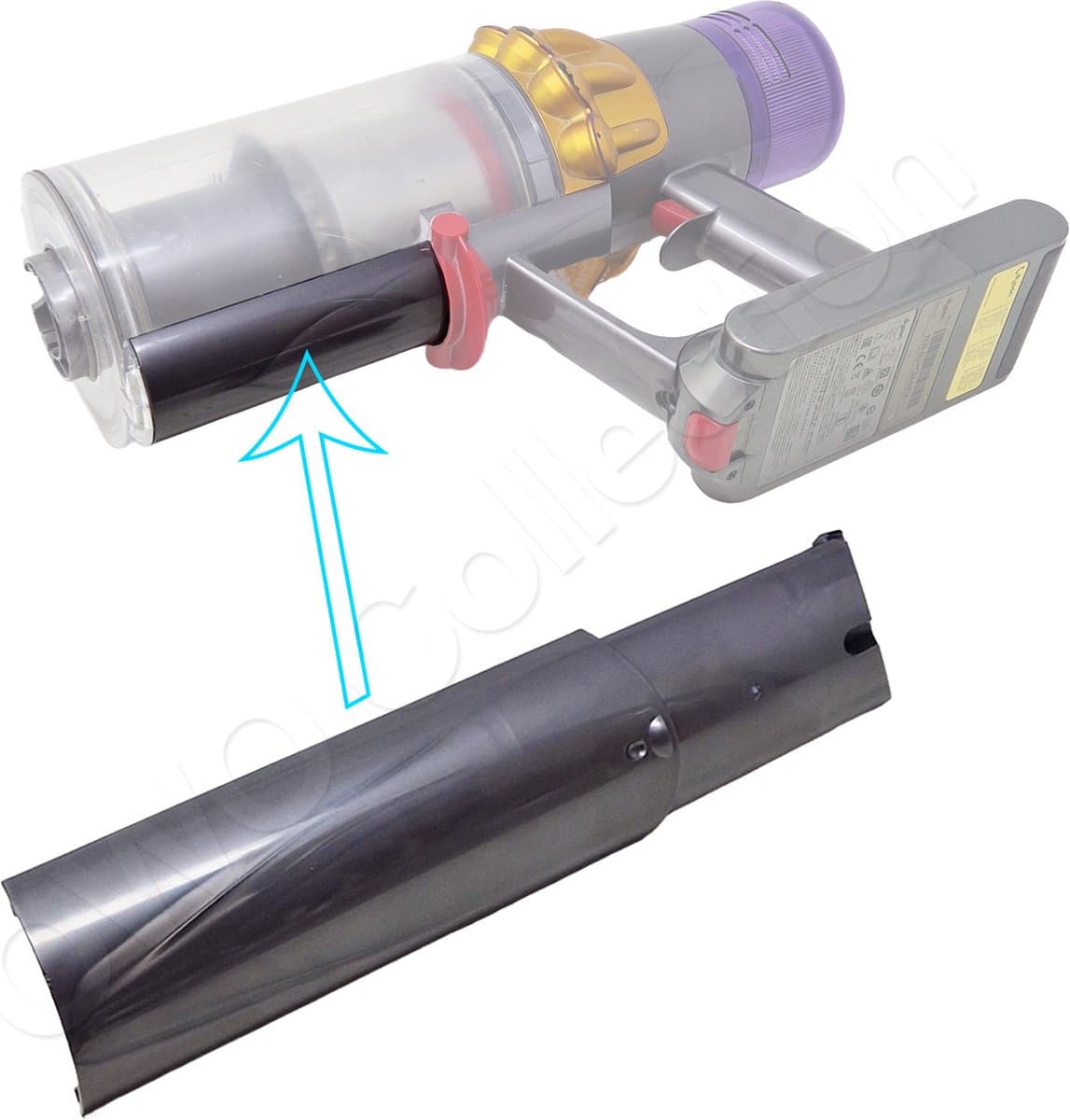Cycloon lip reservoir geleider Geschikt voor Dyson V10 sv12 sv27 V11 sv14 sv15 sv17 V15 sv22 sv28 06911889 — afbeelding 1