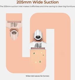 JIGOO J300 Dual-Cup Smart Anti-Mijt Stofzuiger Voor Bed, 13KPa Zuigkracht, 55 Celsius Hete Lucht, UV Licht, 99,9% Verwijdert Mijten, 0,5L Stofbeker — thumbnail 5