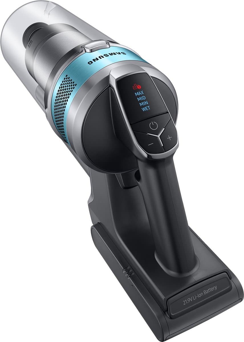 Samsung Jet 75 turbo Steelstofzuiger Batterij/Accu Droog HEPA Zakloos 0,8 l 550 W Zwart, Chroom, Muntkleur, Blauwgroen — afbeelding 1