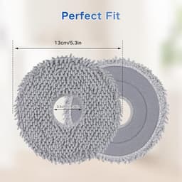 8 Stuks Dweilpads voor Roborock Q Revo, Qrevo S, Qrevo Pro, Qrevo Master, Qrevo Edge, Qrevo Curv, Qrevo Slim, QV 35A/35S, QR, Saros 10R/Z70 Robotstofzuiger, Herbruikbare en Wasbare Vervangingsdoek — thumbnail 4