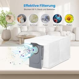 Stofzakken voor Roborock Saros 10/10R/S8 MaxV Ultra/Qrevo Pro/Qrevo/Qrevo MaxV/Qrevo S/Qrevo Master/S8 Max Ultra Robotstofzuiger - 3,0 Liter - 12 Stuks — thumbnail 2