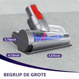 BLOSSOM Schroefvormige Anti-Klit Borstel voor Dyson V7/V8/V10/V11/V15 - Mini Turbo Zuigmond - Verwijdert Dierenharen, Mensenhaar & Huisstofmijt - Universeel Accessoire — thumbnail 2